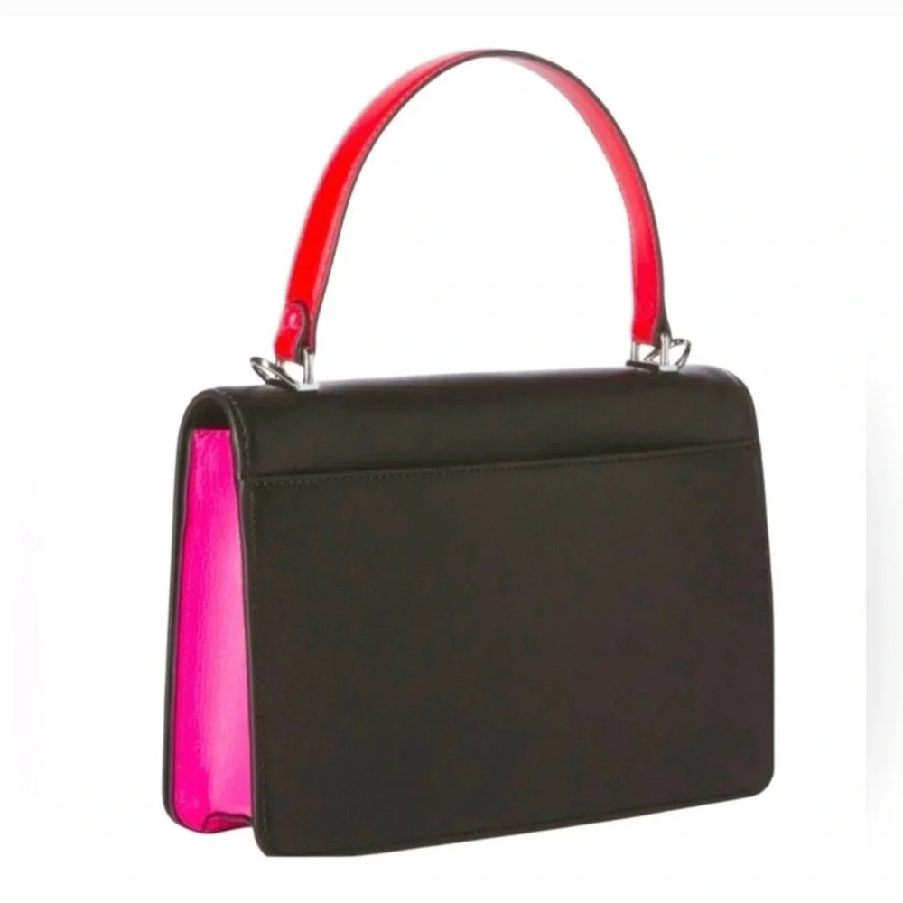 Karl Lagerfeld Black Shoulder Bag with Multicolor Accents - Picture 4 of 6